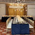 Rectangle velvet tablecloth - dark blue
