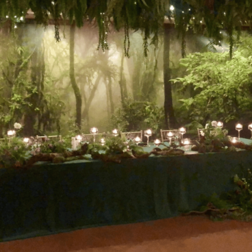 Rectangle velvet tablecloth - emerald