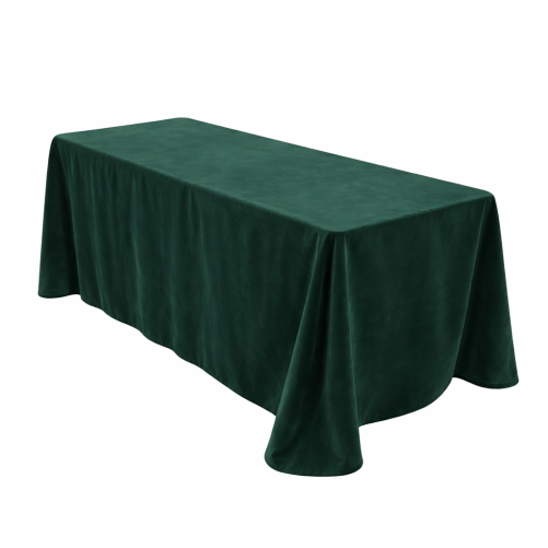 Rectangle velvet tablecloth - emerald