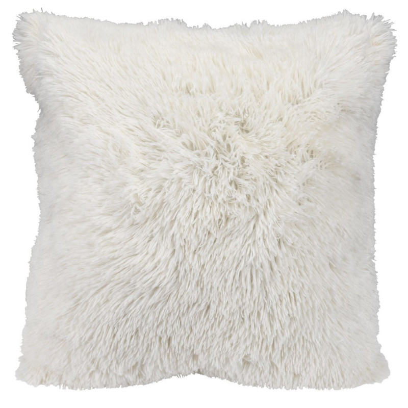 White fur pillowcase