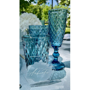 Champagne glass - blue