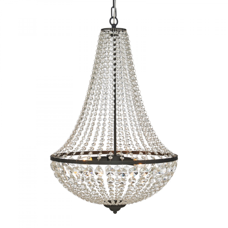 Crystal chandelier elegance - black