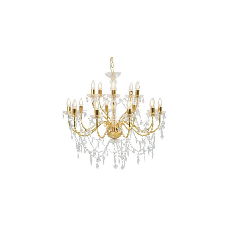 Crystal chandelier gold - 15 bulbs Crystal chandelier gold - 15 bulbs