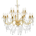 Crystal chandelier gold - 15 bulbs Crystal chandelier gold - 15 bulbs