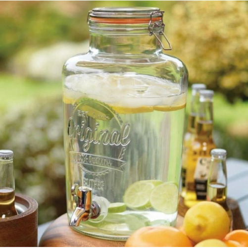 Lemonade dispenser with tap + black base