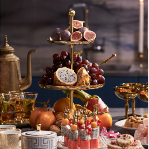 Gold 3-tiered stand