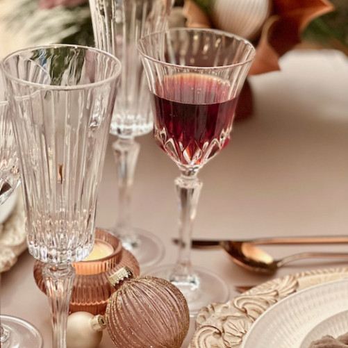 Crystal wine glass