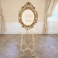 Golden metal easel