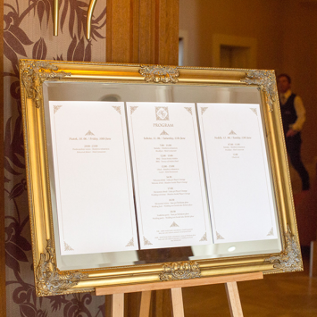 Mirror gold frame