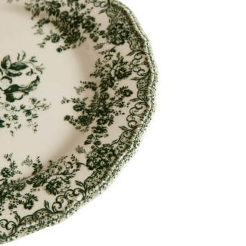 Green majolica plate - small