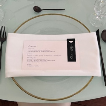 White velvet napkin
