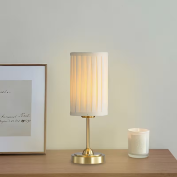 LED lamp white gold smooth