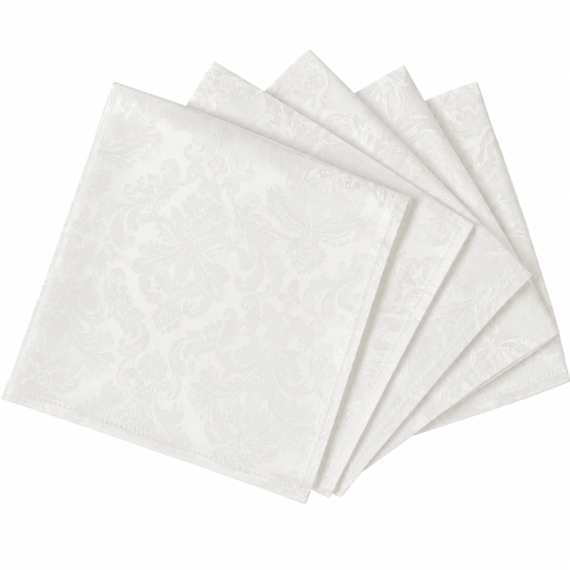 Cream jacquard napkin
