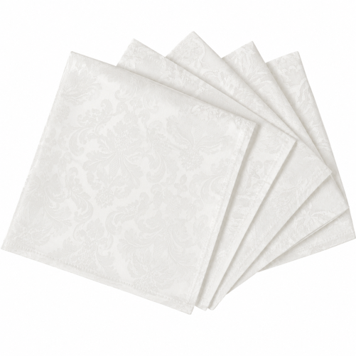 Cream jacquard napkin