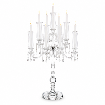 9-arm Glass candlestick with shade