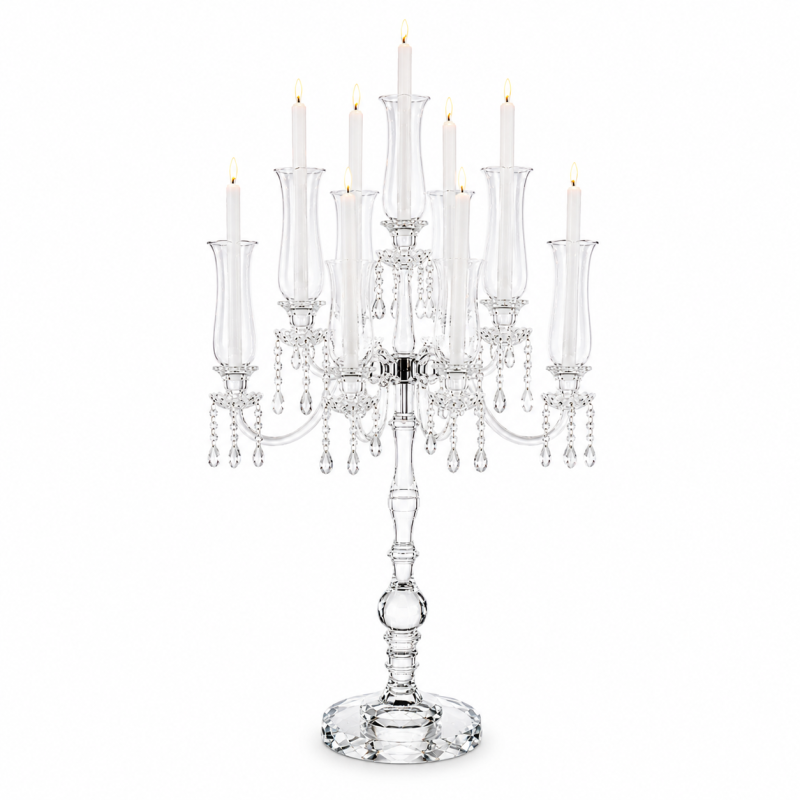 9-arm Glass candlestick with shade 9-arm Glass candlestick with shade
