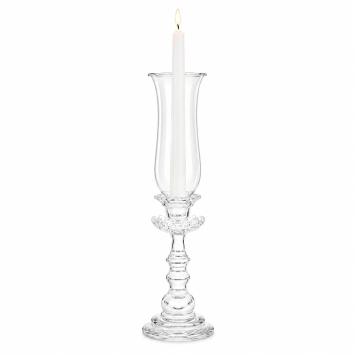 Glass candlestick with shade