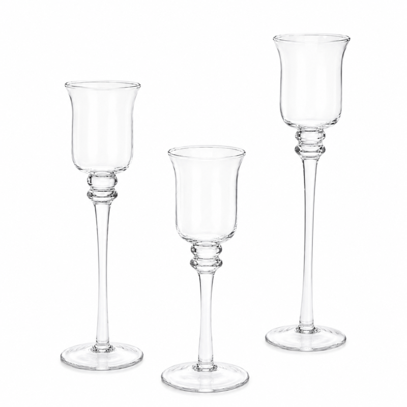 Candlesticks on a stem - trio