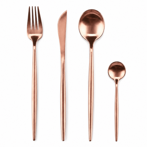 Rose gold príbor (set)