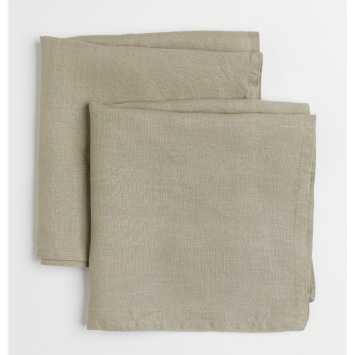 Sage green linen napkin