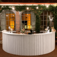 Biely okrúhly bar - štvrťkruh Biely okrúhly bar - štvrťkruh