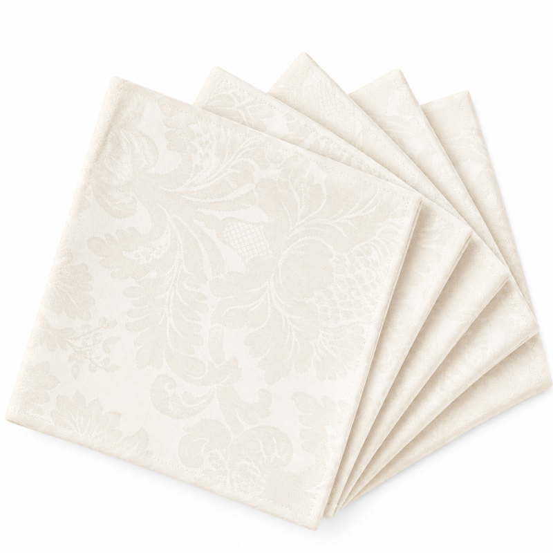 Cream jacquard napkin