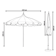 Blue and white parasol (Ø 245cm)