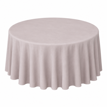 Round velvet tablecloth - caffe latte