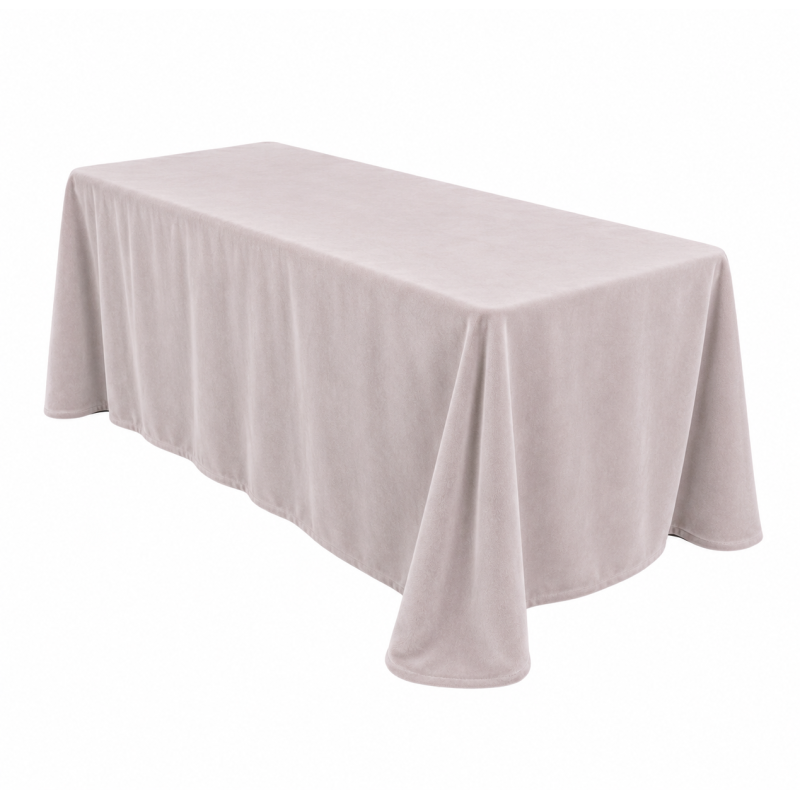 Rectangle velvet tablecloth - caffe latte