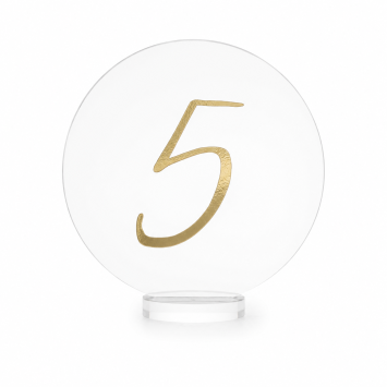 Table numbers circle - gold