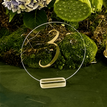 Table numbers circle - gold