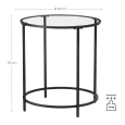 Coffee table black Ø50cm