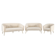 3-seater sofa, ivory velvet 3-seater sofa, ivory velvet