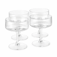 Champagne tower glass - ribbed