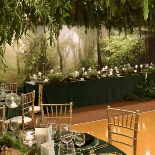 Rectangle velvet tablecloth - emerald