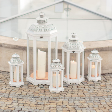 White lanterns - set of 3 sizes