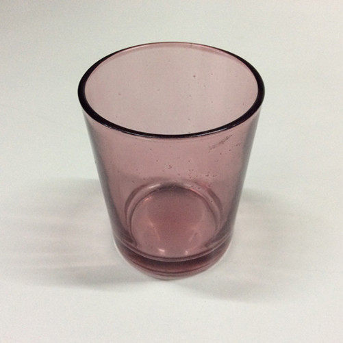 Transparent pink candlestick