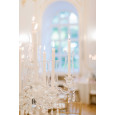 9-arm Glass candlestick with shade