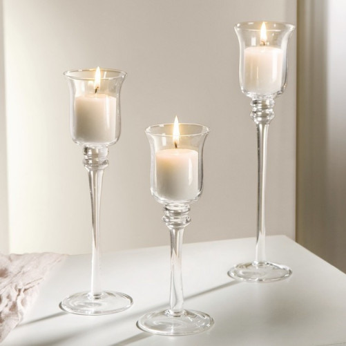 Candlesticks on a stem - trio
