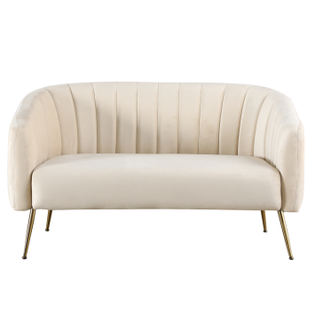 2-seater sofa, ivory velvet