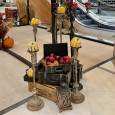 Vintage wooden pedestal - low