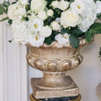 Cream-gold amphora low