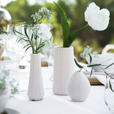 Large milky vase