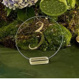 Table numbers circle - gold