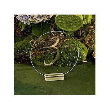 Table numbers circle - gold