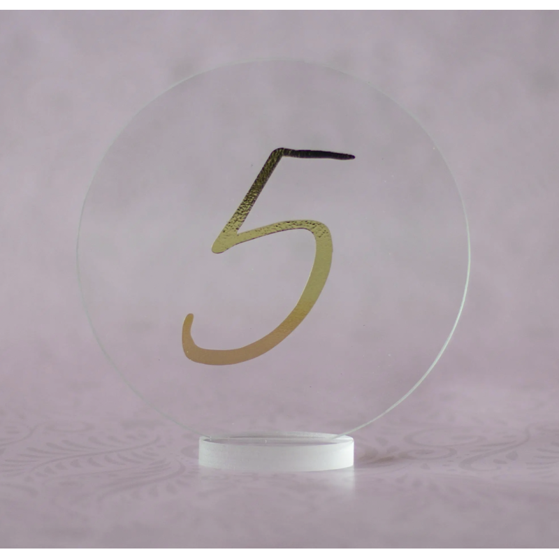 Table numbers circle - gold