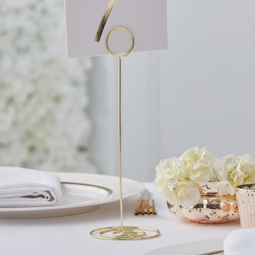 Table number stand gold
