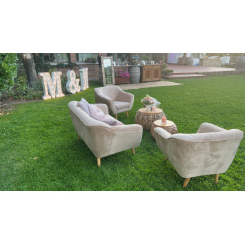 2-seater sofa beige
