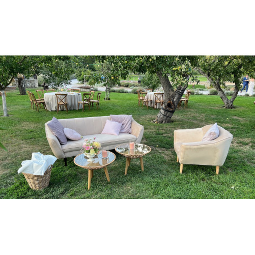 3-seater sofa cappuccino