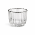 Candleholder with silver rim